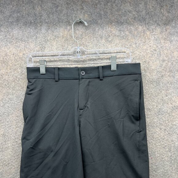 Nike Shorts Men Large Adult Black Chino Flat Front Dri Fit Athletic Swoosh Golf - Picture 2 of 13